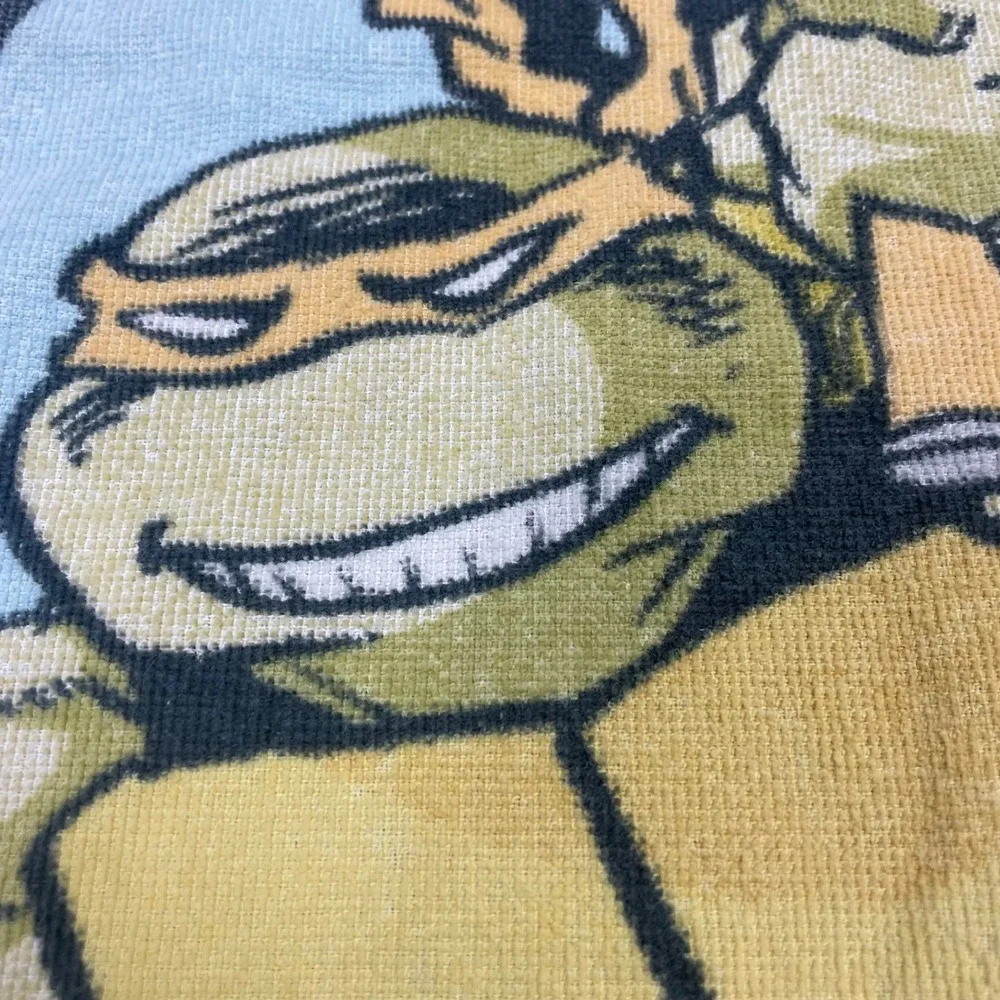 Vintage 2003 Teenage Mutant Ninja Turtles TMNT Beach Towel Peter Laird Graphic